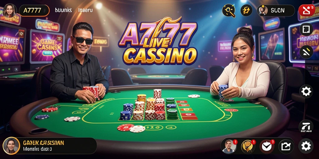 Tampilan gameplay Live Casino yang menarik di A7777.