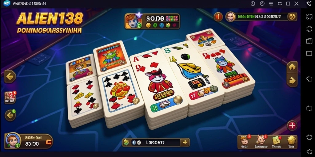 Tangkapan layar ALIEN138 menampilkan gameplay domino yang seru dan interaktif.