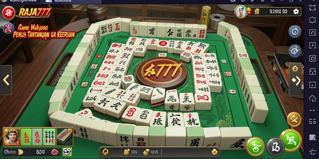 Tampilan seru gameplay Mahjong di RAJA777.