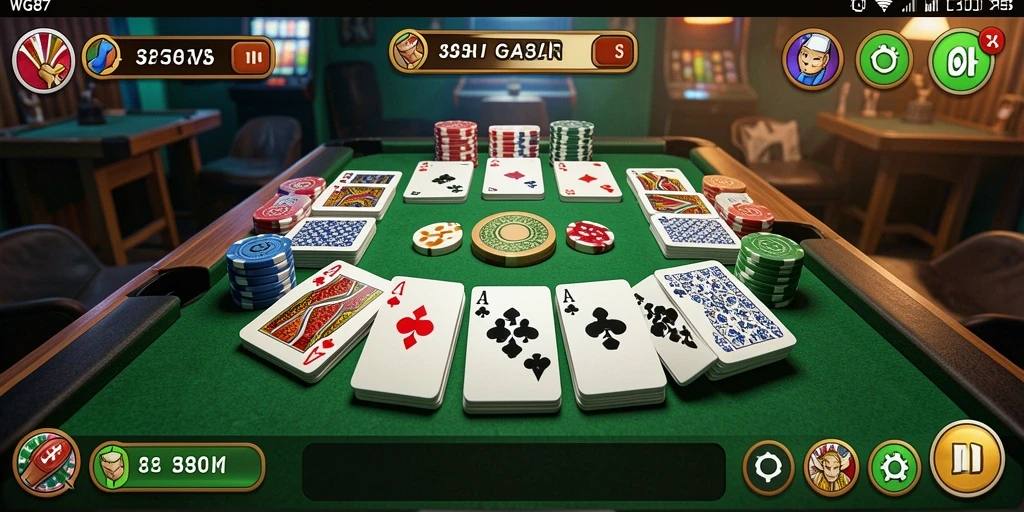 Screenshot gameplay WG87 yang menampilkan duel sengit dalam Gaple.